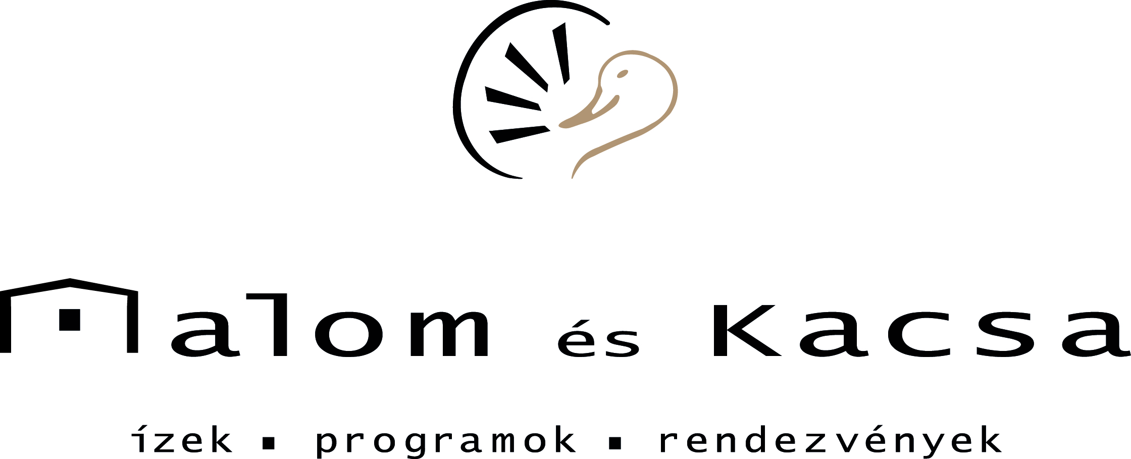 Malom és Kacsa Bisztró Kávézó és Rendezvényház logója